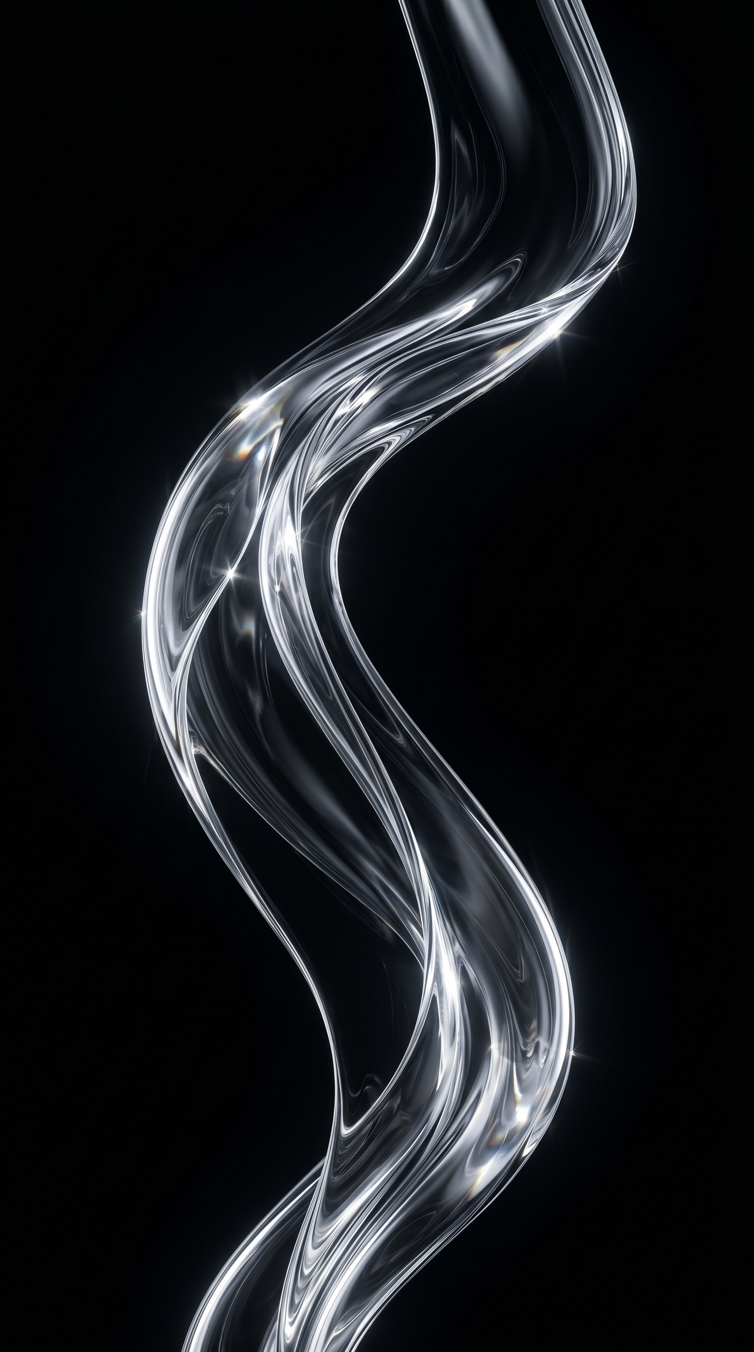 Glass Wave In Black Void